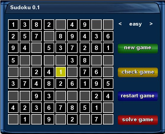 Hauptmenü - Erweiterungen - Sudoku - Spiel