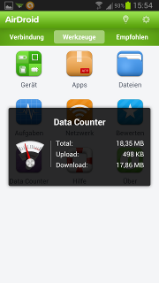 App - Airdroid - Werkzeuge - Data Counter