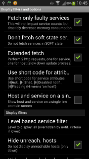 App - aNag - Menü - Settings - Display filters and options - Seite 1