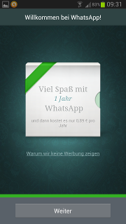 App - WhatsApp - Installation - Initialisiere - Ende