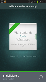 App - WhatsApp - Installation - Initialisiere
