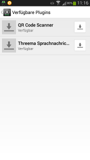 |App - Threema - Plugin - Auswahl