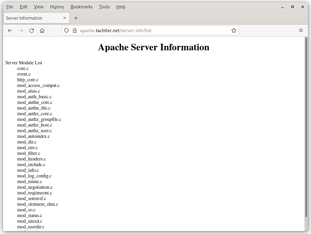 ArchLinux - Apache HTTP Server - Mozilla Firefox - /server-info?list