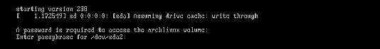 ArchLinux - LUKS - Screen