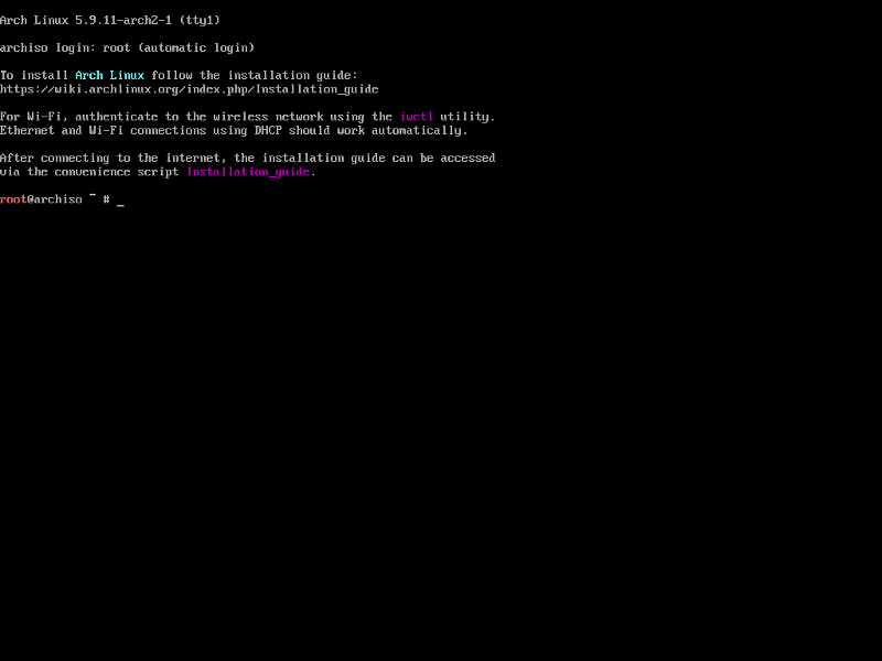 ArchLinux - ISO - Boot - Finished