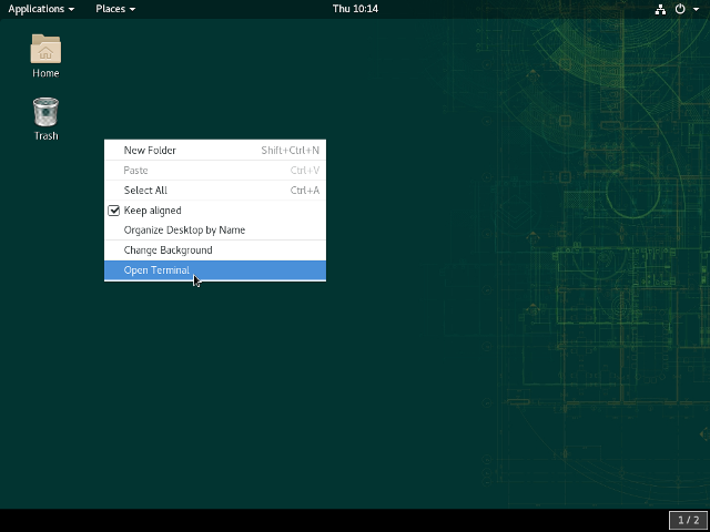 openSUSE Leap 15.1 - DVD - Tweaks - Extensions - aktiviert - Ergebnis - Maus - rechte Maustaste Menü