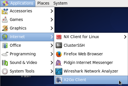 X2Go-Client Start